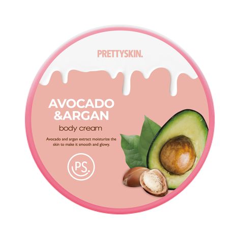 PRETTYSKIN питательный крем для восстановления и укрепления кожи тела с экстрактом авокадо и аргановым маслом 300мл