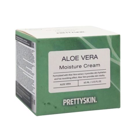 PRETTYSKIN увлажняющий крем для лица с алоэ вера для нормальной и склонной к сухости кожи для разглаживания и устранения шелушения   60мл