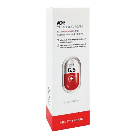 PRETTYSKIN мягкая пенка для глубокого очищения проблемной кожи для заживления воспалений pH 5.5  150мл №2